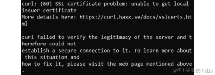 图 4.55：尝试在没有 TLS 的情况下访问 API