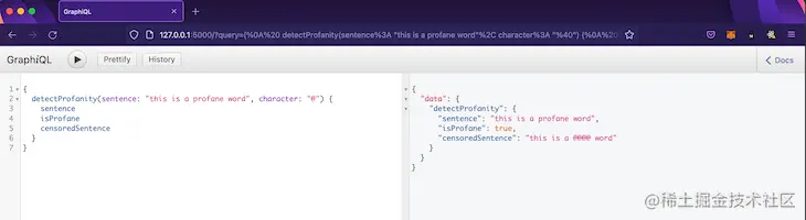 Same screenshot as before, except the profane word is censored with @ signs