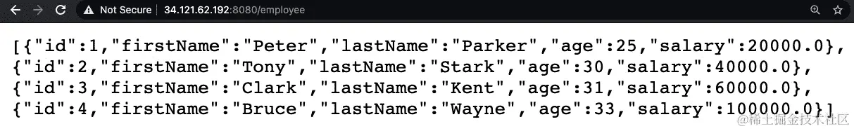 图 6.8 – REST 应用程序响应
