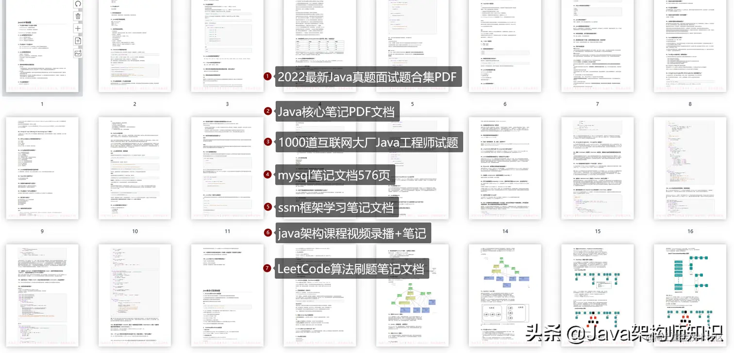 2022年大厂Java面试前复习的正确打开方式（面试真题答案解析）