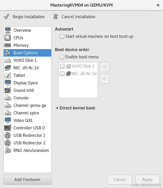 图 7.24-VM 启动配置选项