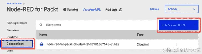 图 7.19 – 为 Node-RED 和 Watson 创建连接