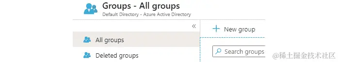 在左侧菜单中选择所有组选项卡，然后点击新建组按钮创建一个新组。