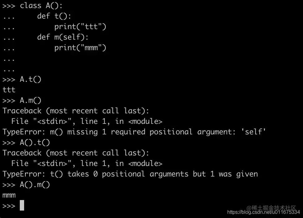 Python Typeerror: Missing 1 Required Positional Argument:'Self' - 掘金