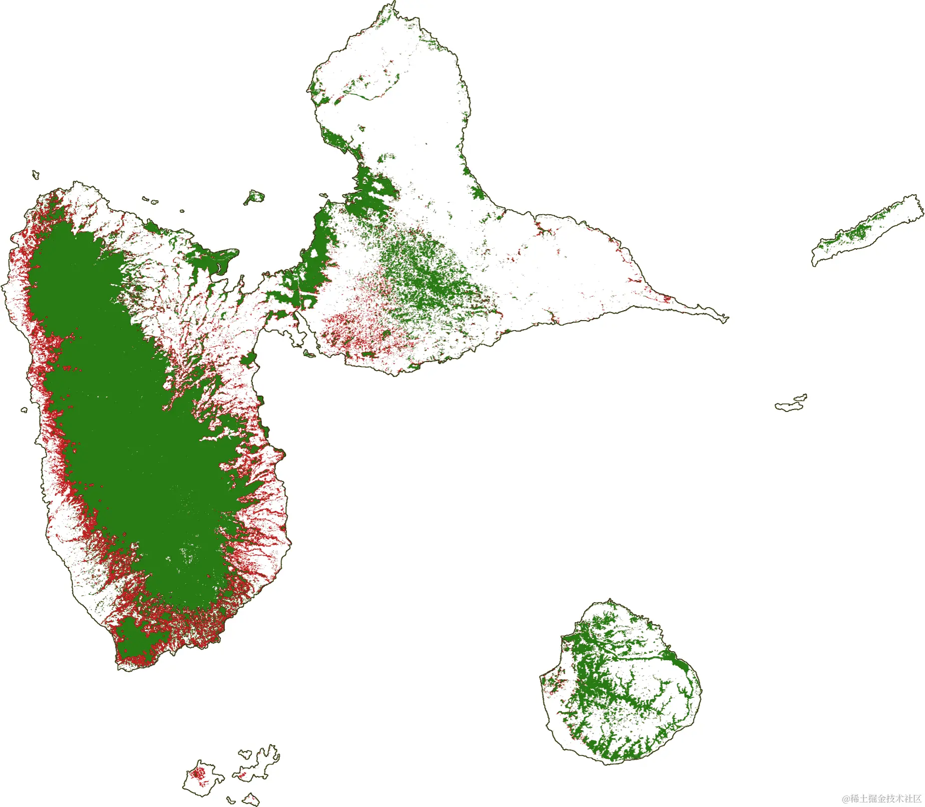 2050 年未来的森林覆盖