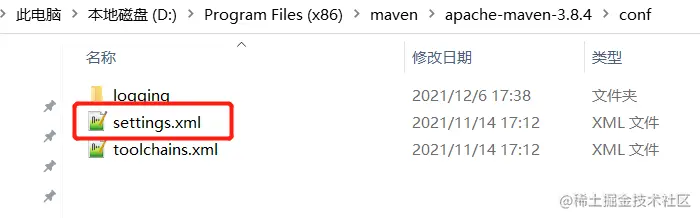 settings.xml