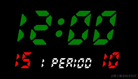 使用网络字体的 LED 记分牌