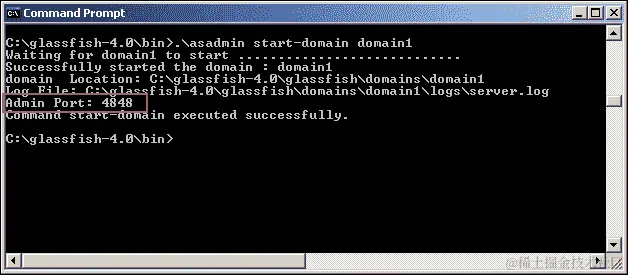 打开 GlassFish 管理控制台