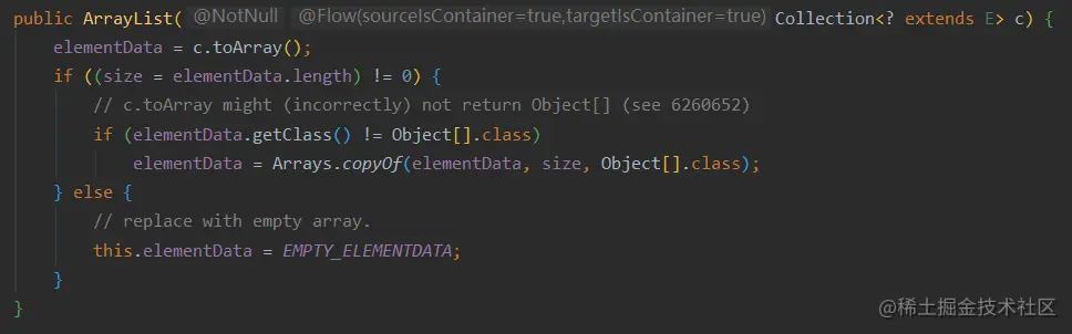 Collection类型构造