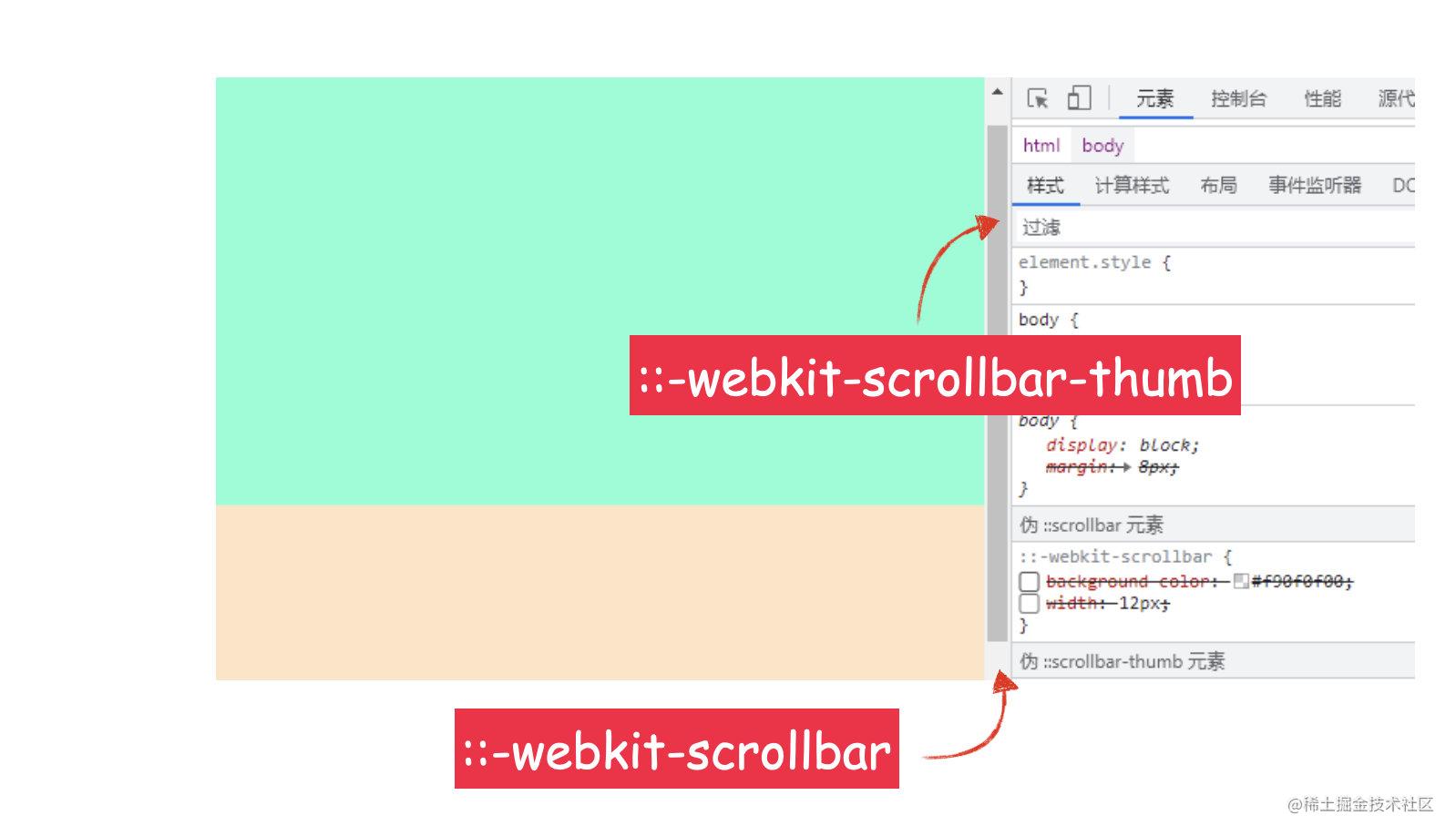 滚动条相关伪元素
