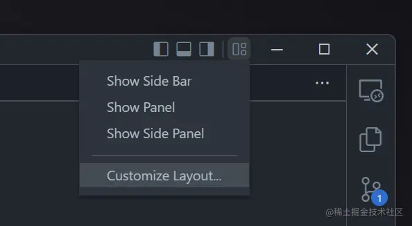 Layout control with type set to both to show toggle buttons and menu dropdown