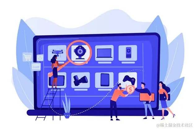 Free vector used and refurbished electronics internet store website