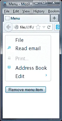 添加和移除菜单项
