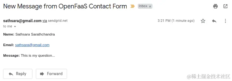 图 9.64：验证电子邮件发送