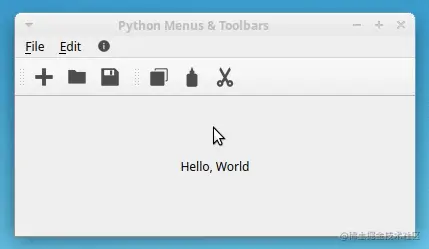 带有按钮的 PyQt 工具栏