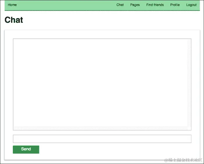 准备聊天区域的 UI
