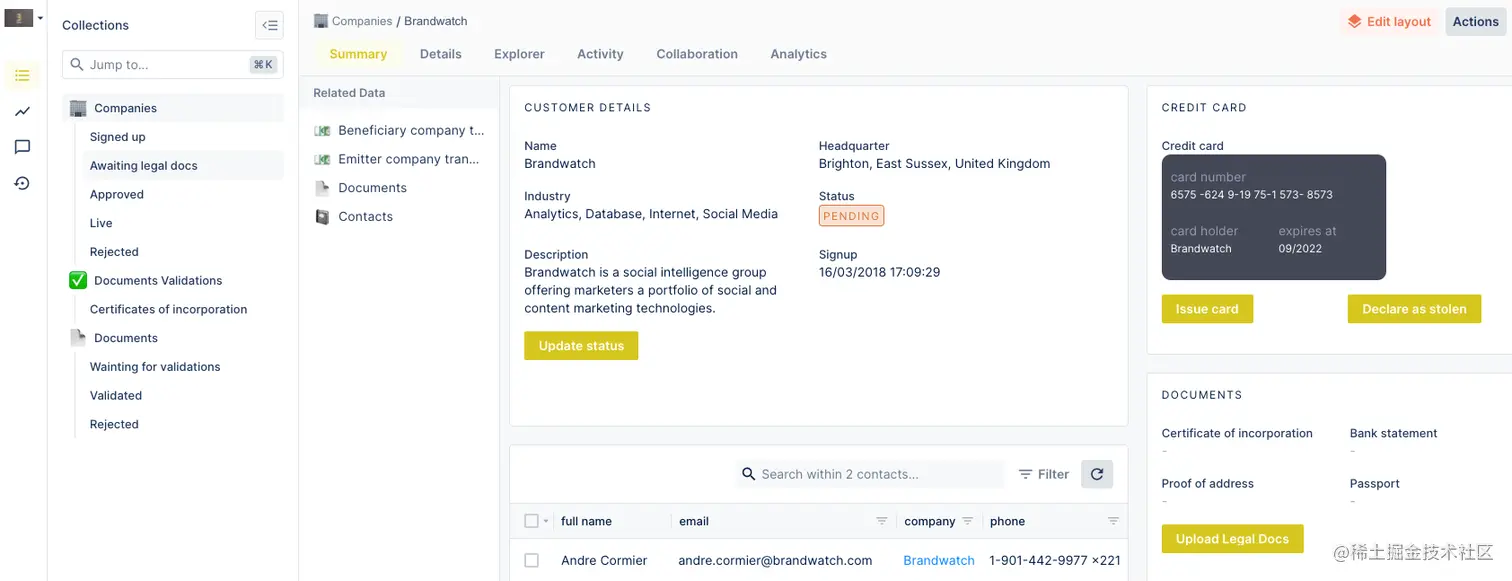 How to build a MongoDB admin panel