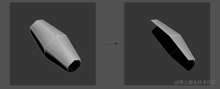 删除形状的一半