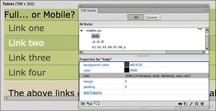 为媒体查询格式化 CSS 文件