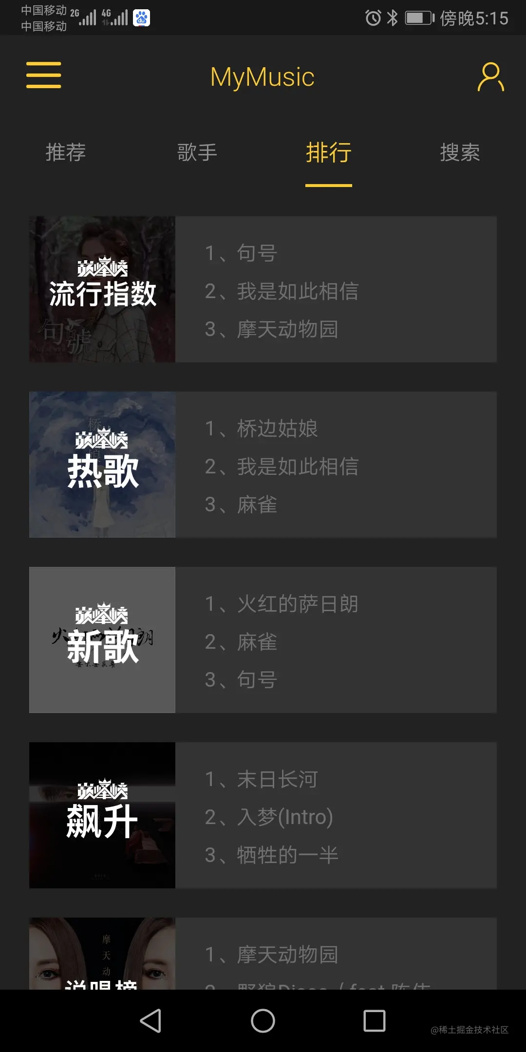 排行