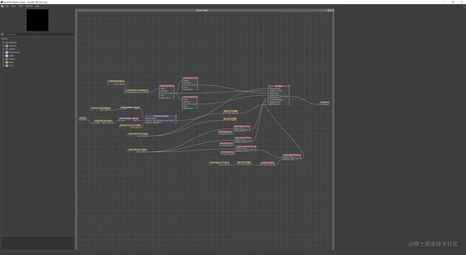 「Leg」材质的RS Shader Graph