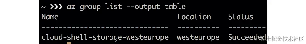 输出显示命令提示符上的订阅详细信息，以表格格式显示
