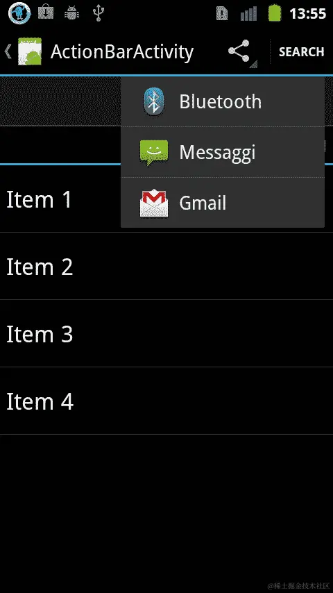 分享操作提供者