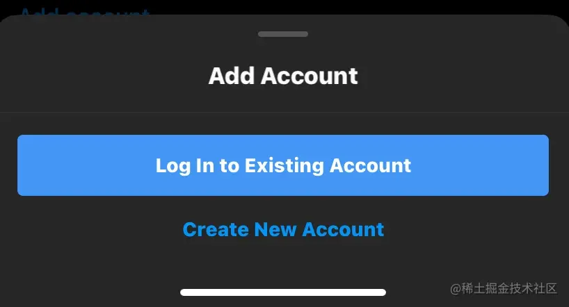 instagram 添加帐户选项
