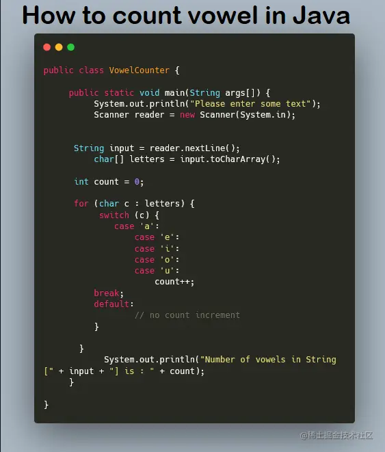 [Solved] How to count Vowels and Consonants in Java String Word? Example