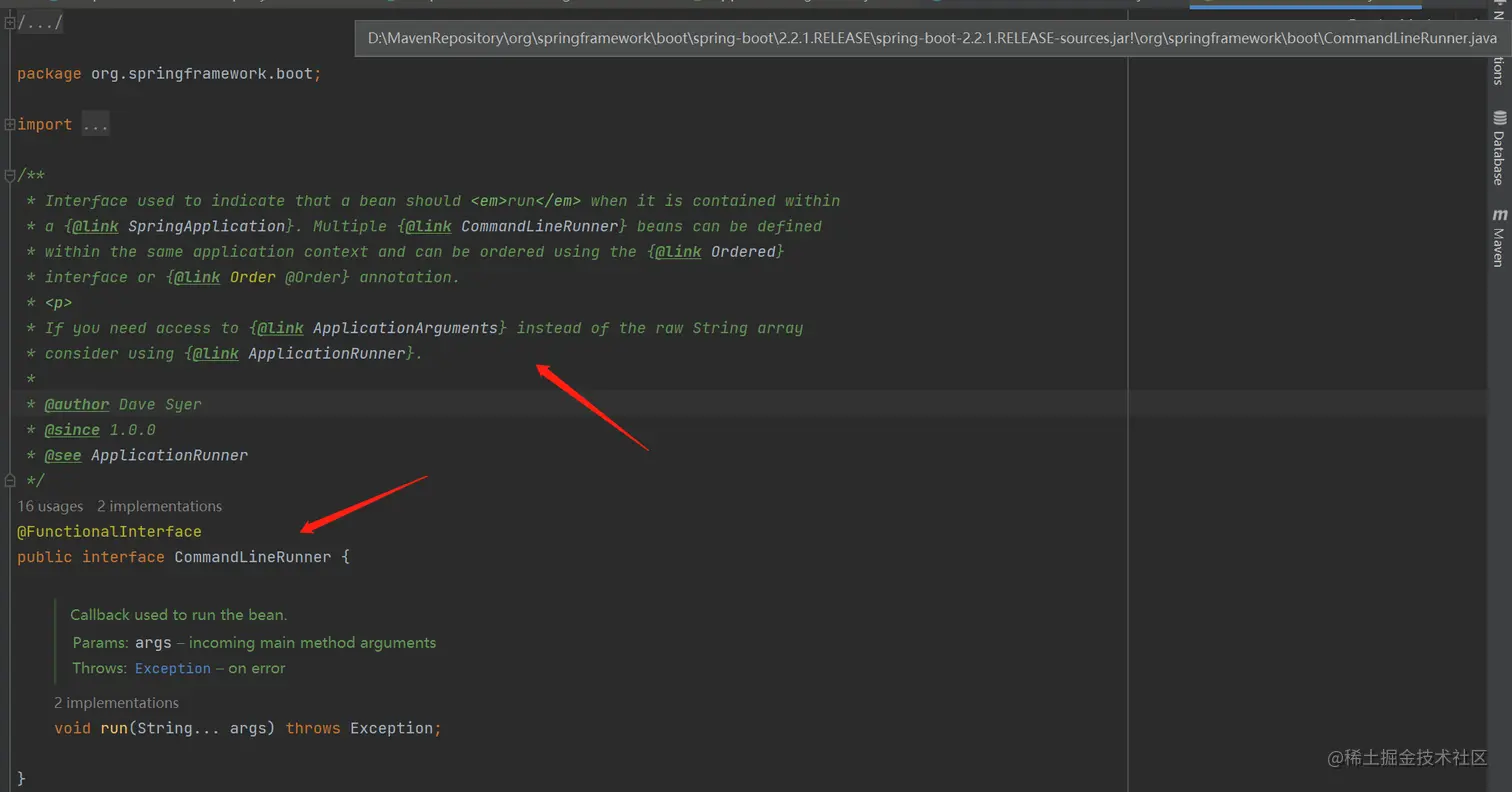 CommandLineRunner接口源码