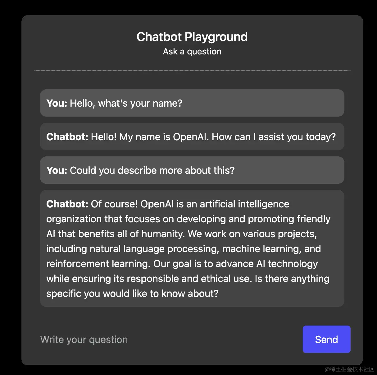 图 9.3: Flask/Lanarky 中的聊天机器人