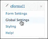 使用 cforms II 设置注册表单
