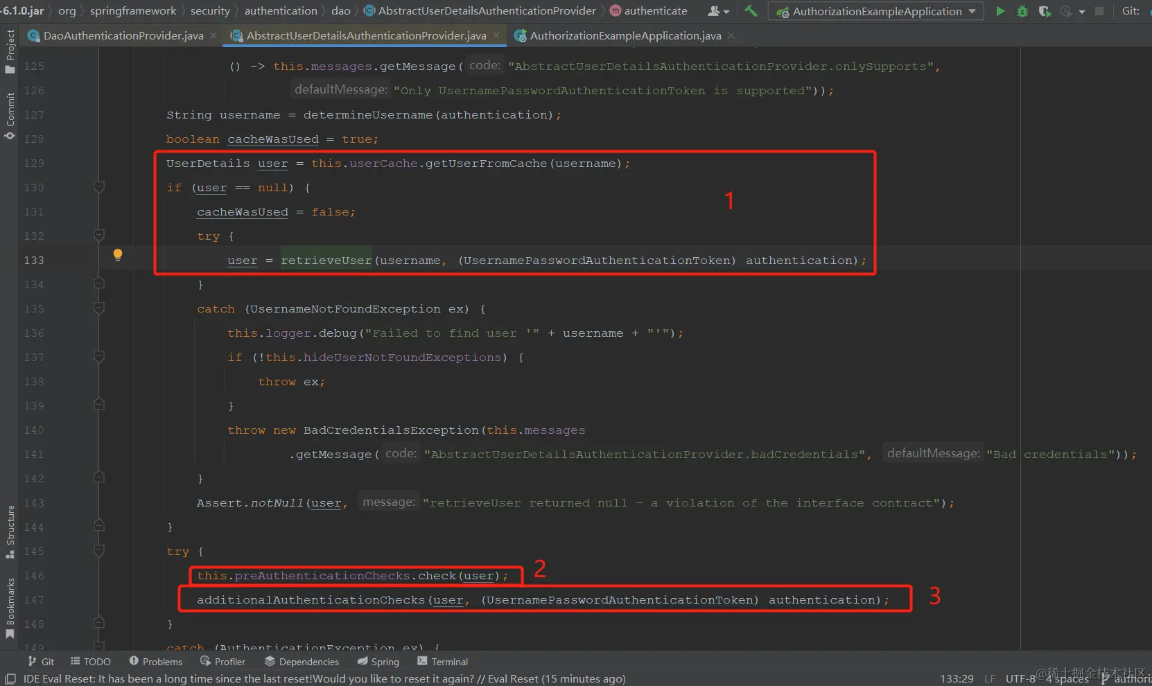 AbstractUserDetailsAuthenticationProvider中authenticate方法实现