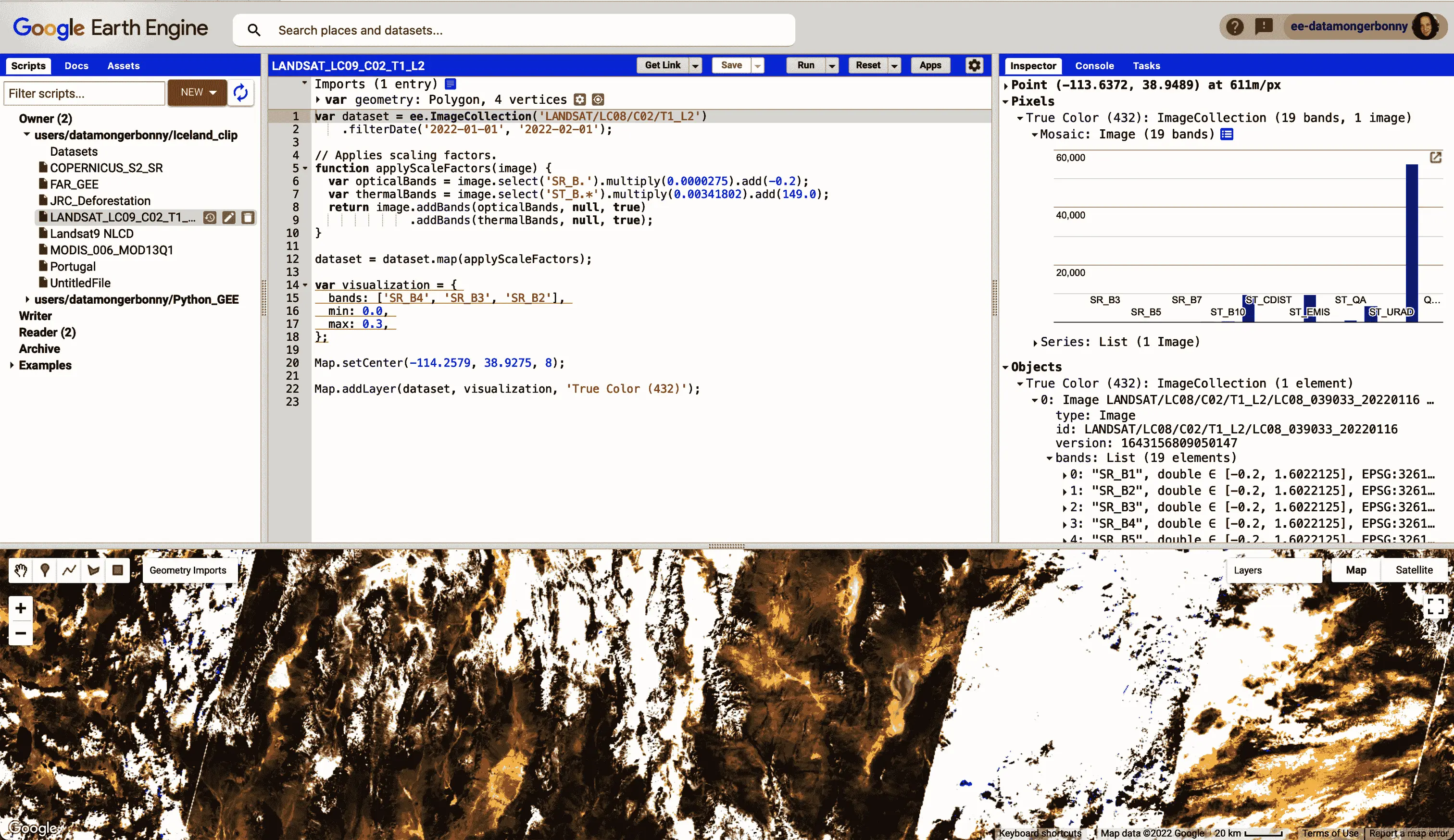 Google Earth Engine IDE